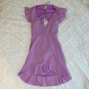 Pastel Lace-Up Open Back Dress